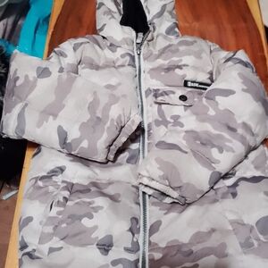 Kids Camo Puffer Jacket
